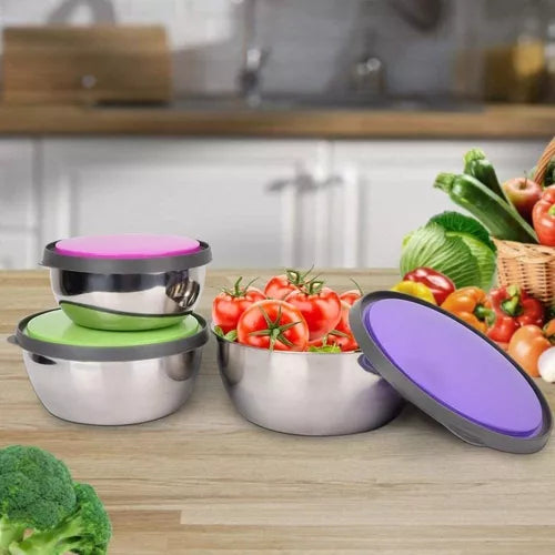 Set de bowls x3 en acero inoxidable