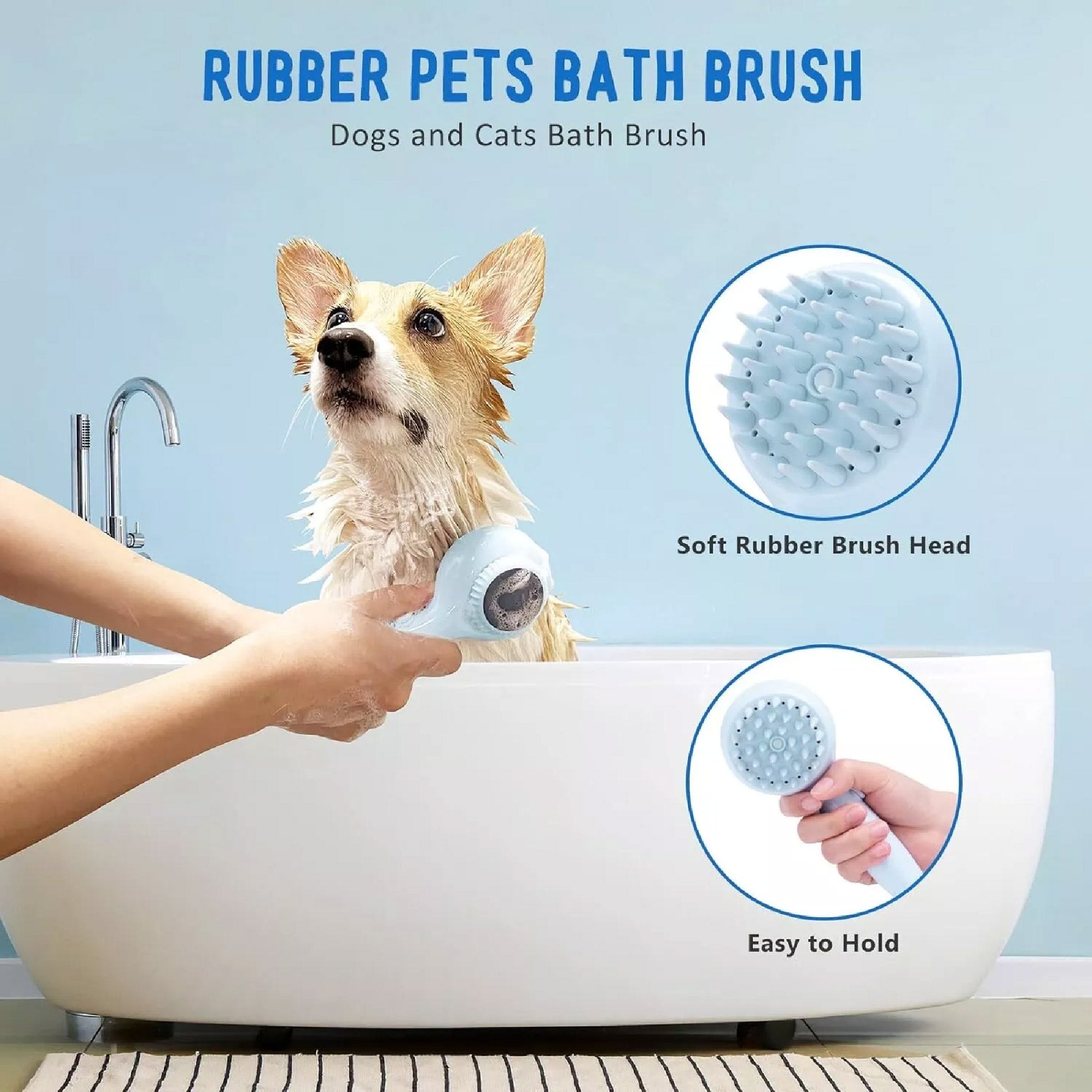 Ducha Mascotas 2en1 Cepillo Dispensador