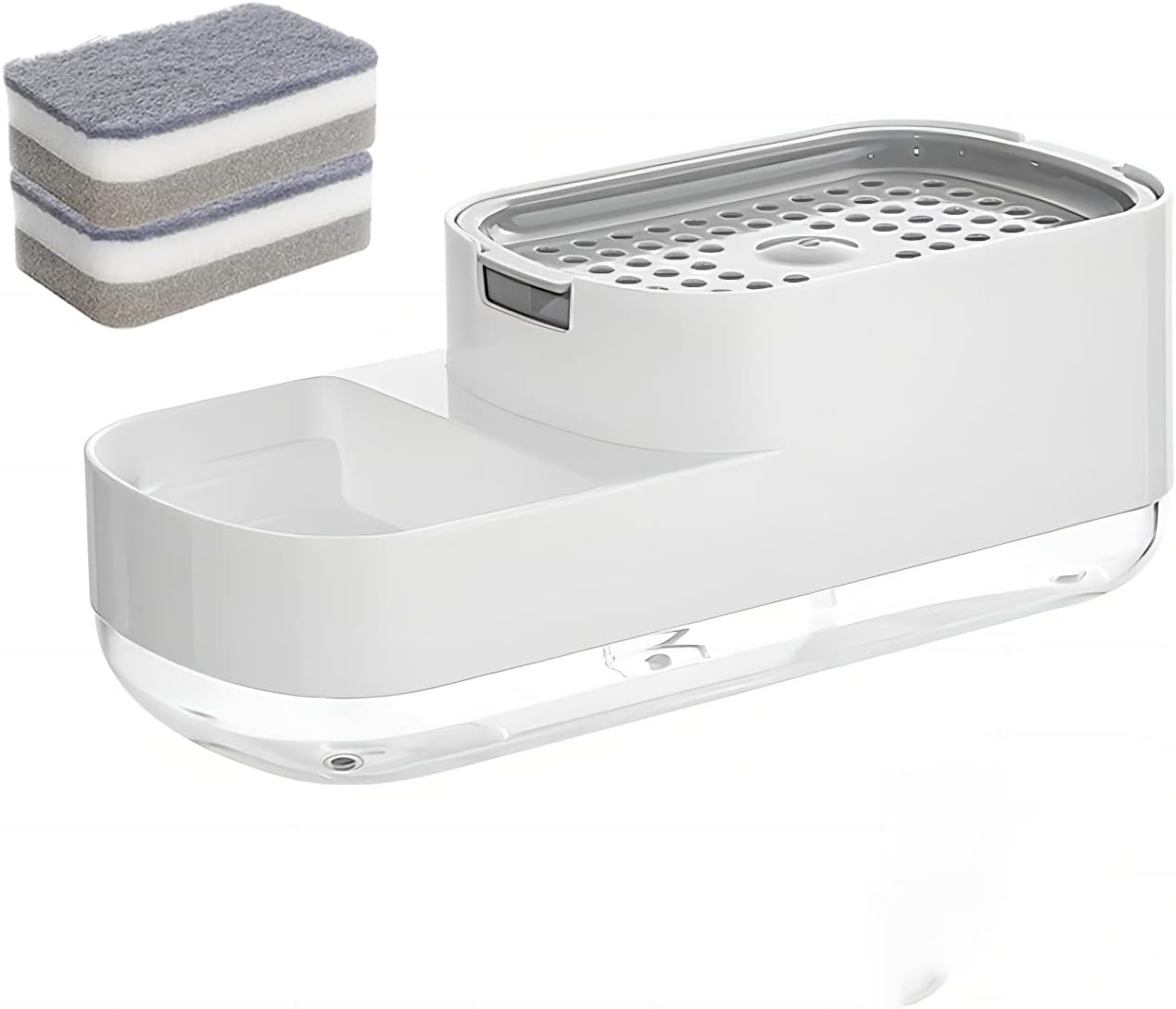 Dispensador De Jabon Con Esponja Cocina