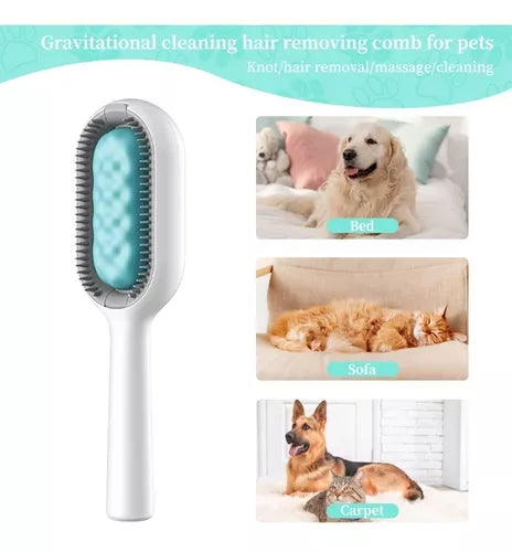 Cepillo Removedor de Pelo Mascota 2 en 1