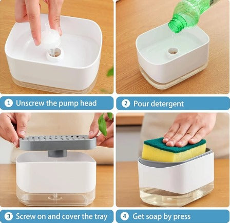 Dispensador de jabón con soporte