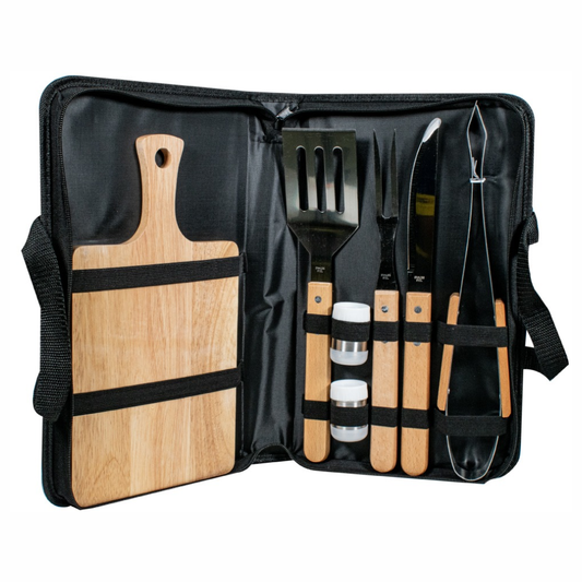 Kit Para Asados Parrillada Bbq 7 Pc