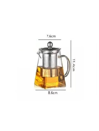 Tetera De Vidrio Con Infusor De Acero