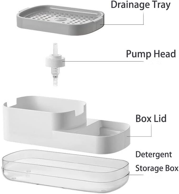 Dispensador De Jabon Con Esponja Cocina