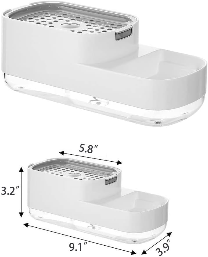 Dispensador De Jabon Con Esponja Cocina