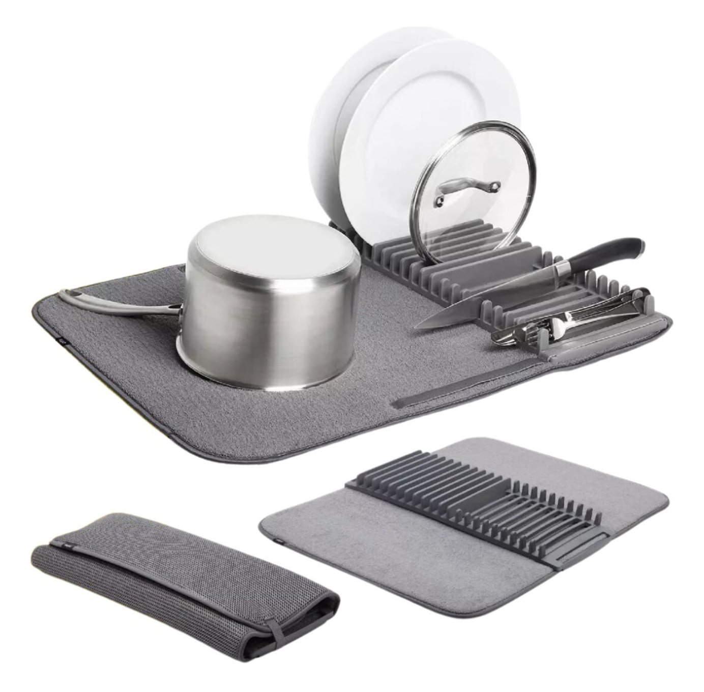 Escurridor de platos y tapete absorbente