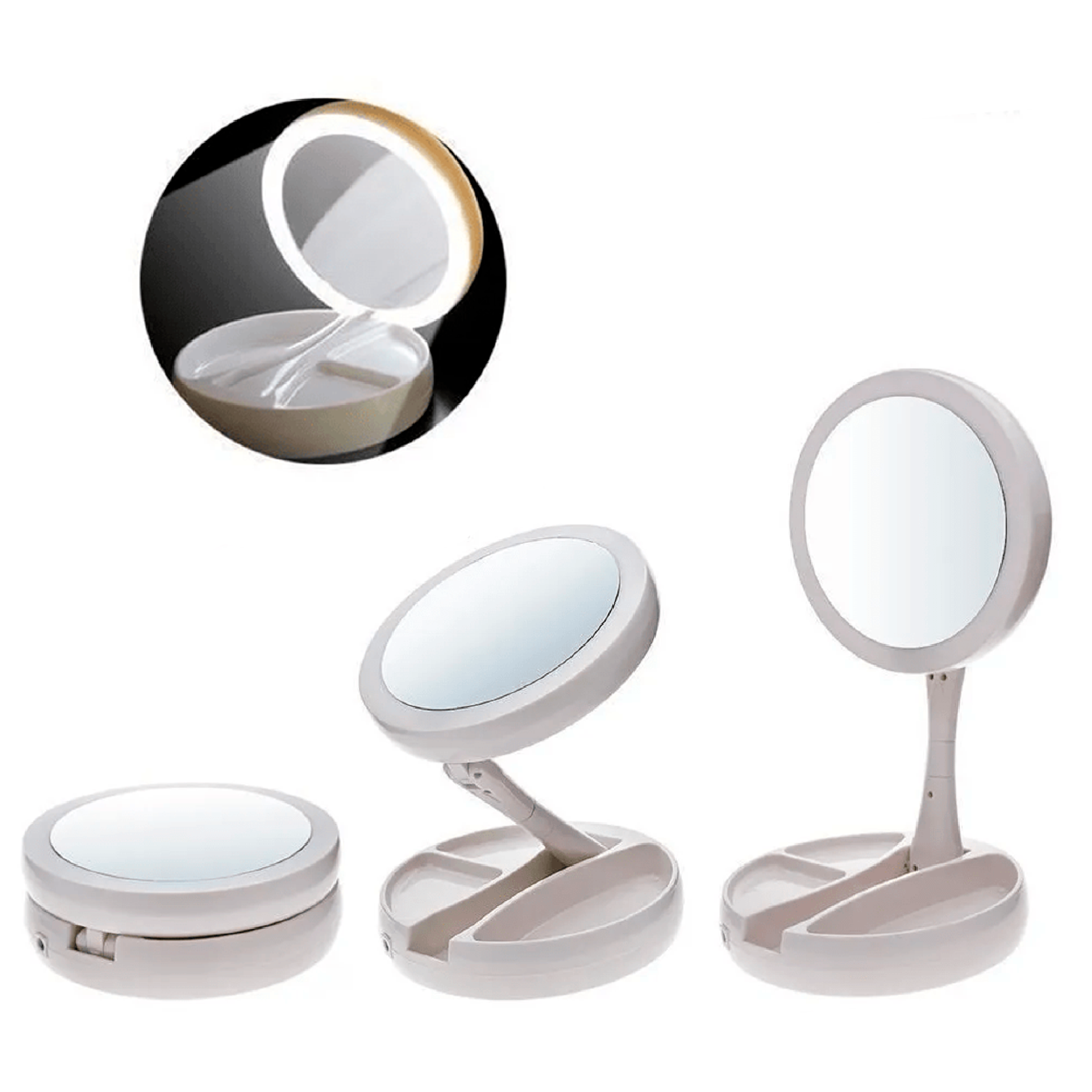 Espejo led tocador redondo