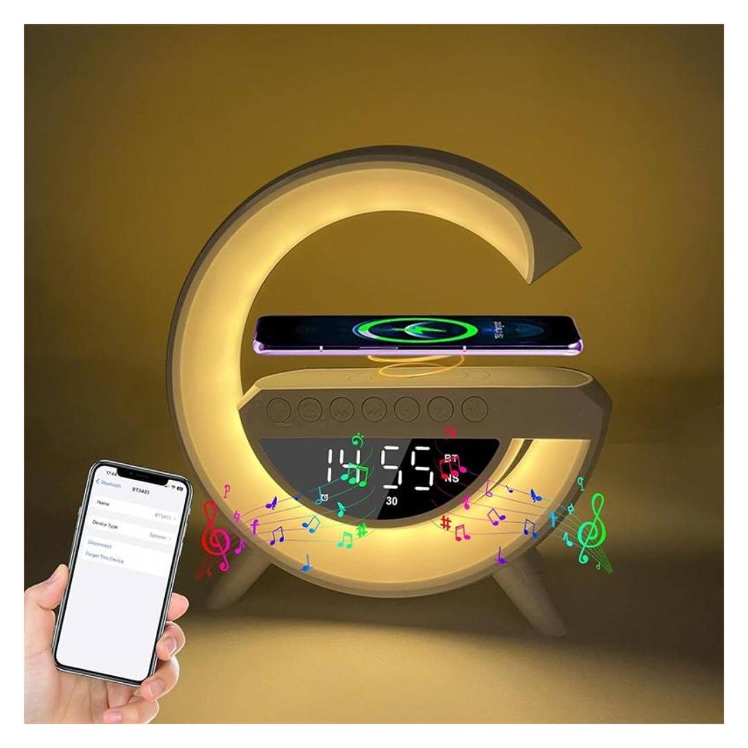 Lampara Parlante G Mesa Luz Led Carga