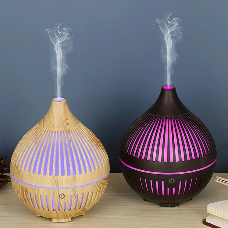 Humidificador Madera Lineas