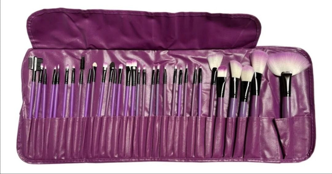 Set 24 Brochas maquillaje+estuche