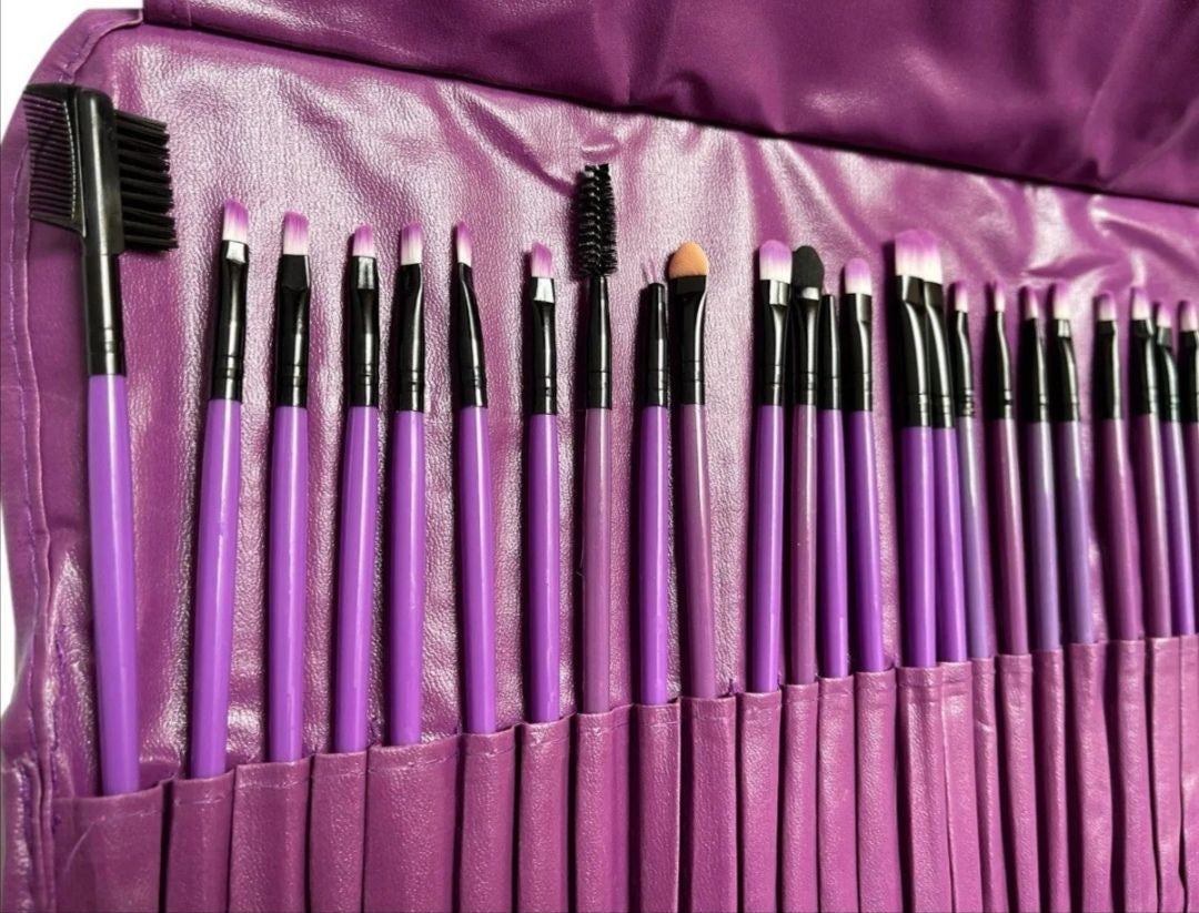 Set 24 Brochas maquillaje+estuche