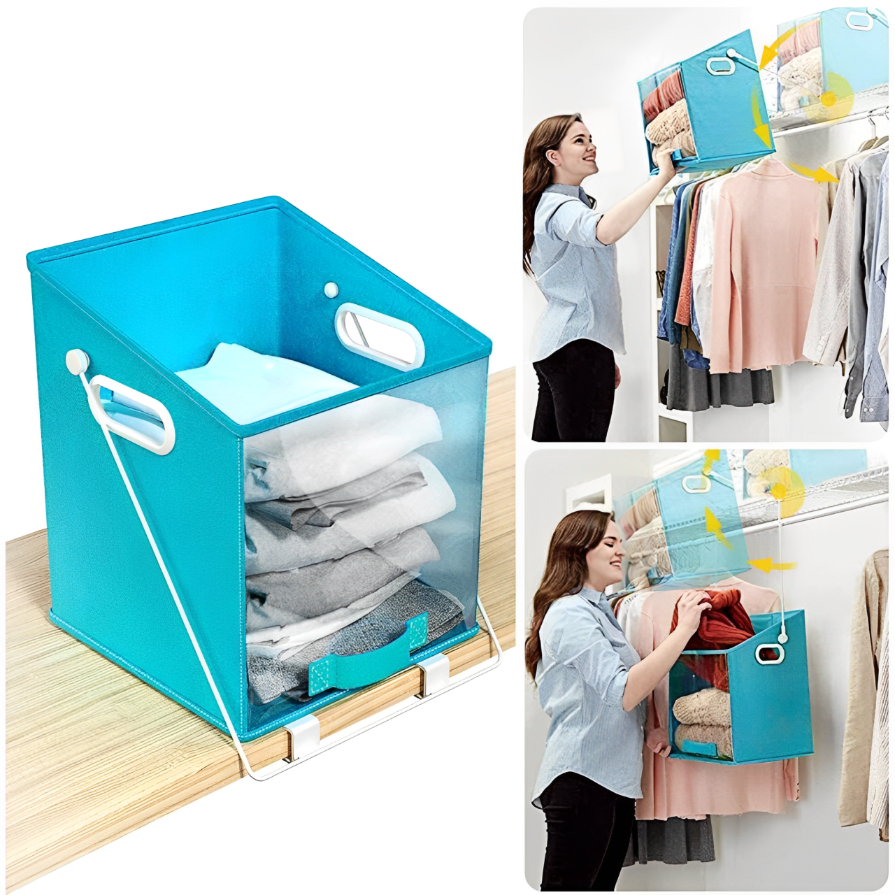 Organizador De Ropa Cesta Plegable