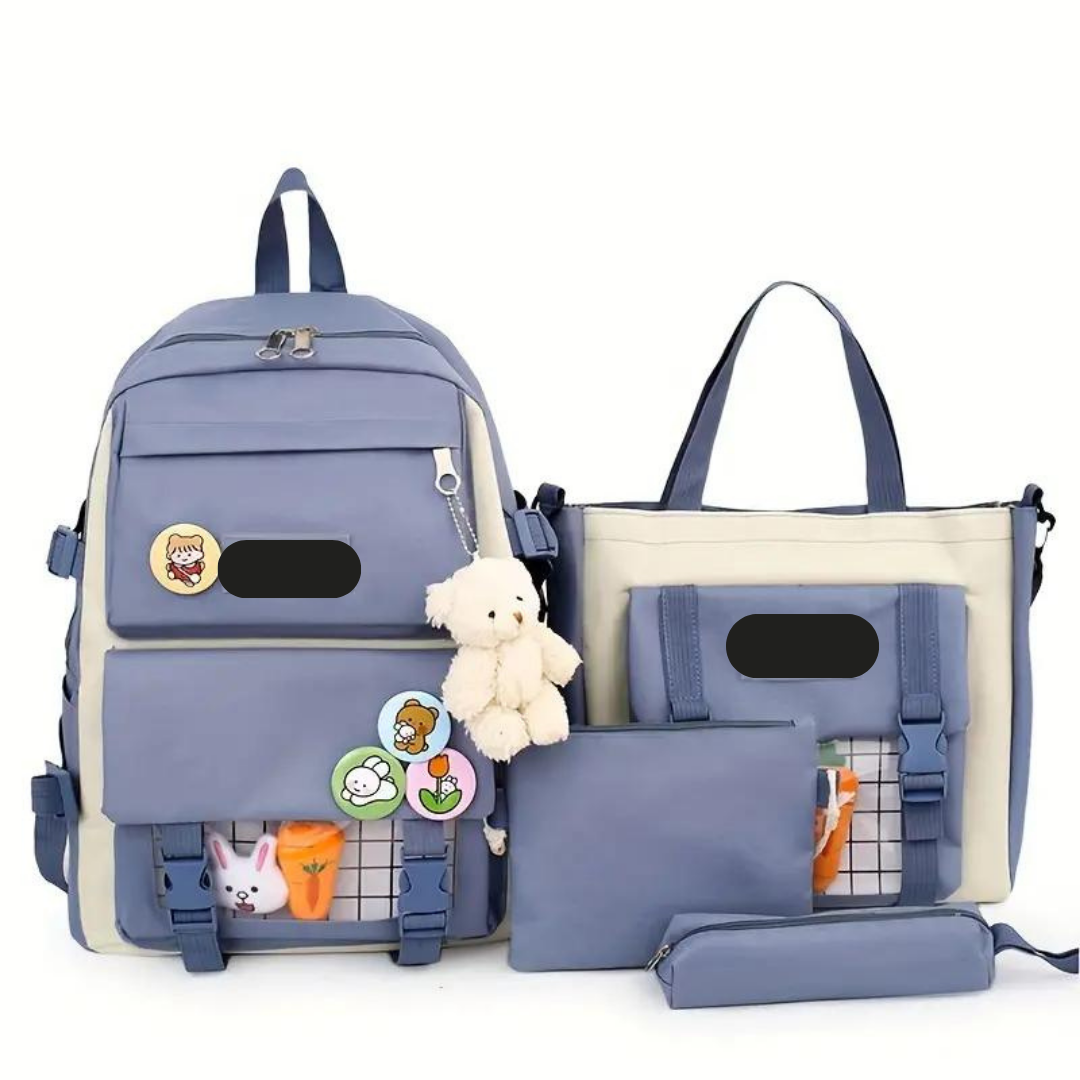 Bolso oso 5 piezas kawaii