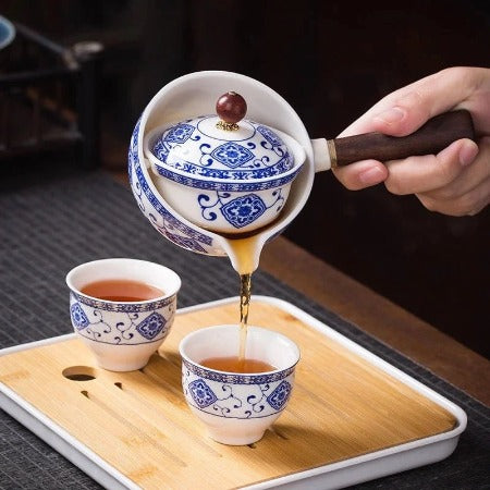 Tazas De Té De Cerámica De mano Giratoria De 360°