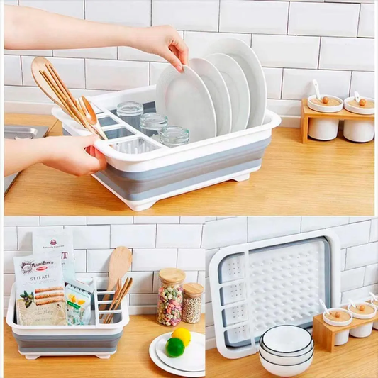 Escurridor De Platos Plegable Organizado