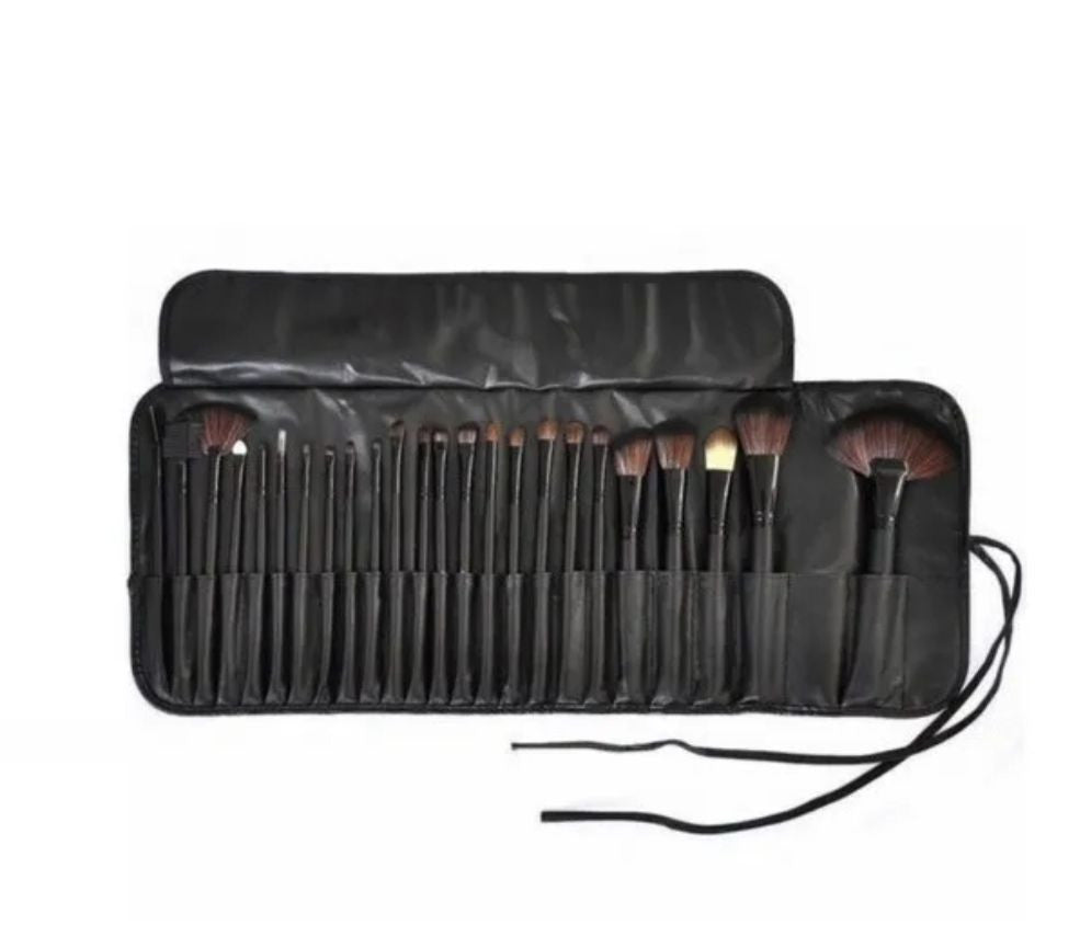 Set 24 Brochas maquillaje+estuche